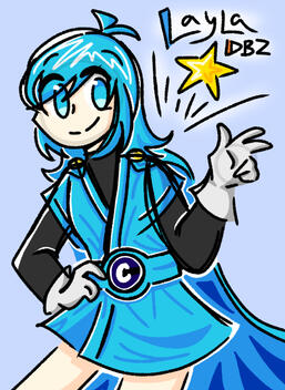 Drawn 3/6/24, a request drawing of an online friend's DBZ OC!